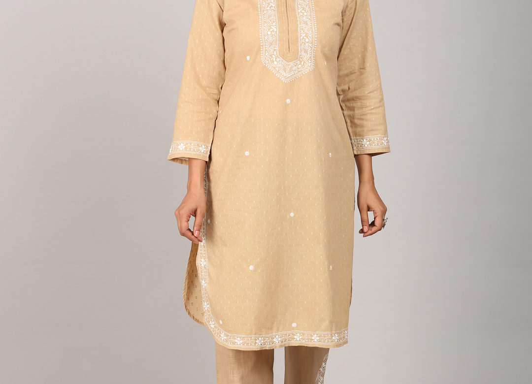 Beige colour traditional kurta