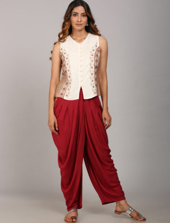 TULIP 21 Women Pack Of 2 Red Printed Dhoti Pants - Absolutely Desi
