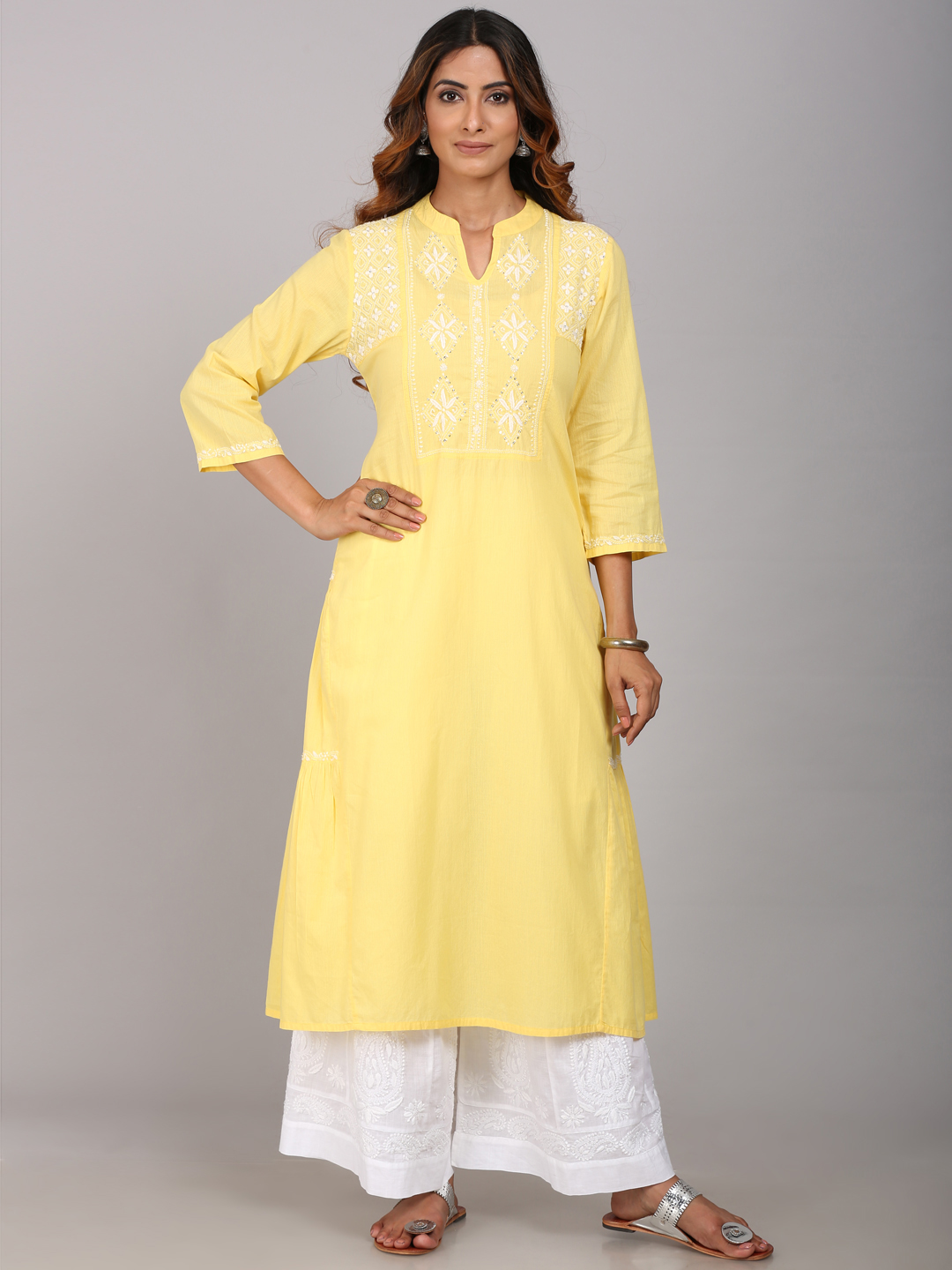 Panelled Long Dress Kurta | Ethnic and Beyond