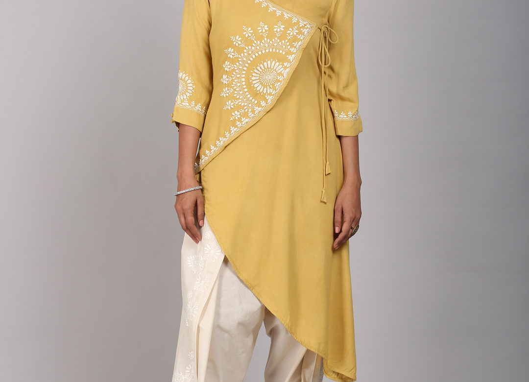 Tonal embroidered Dhoti pant