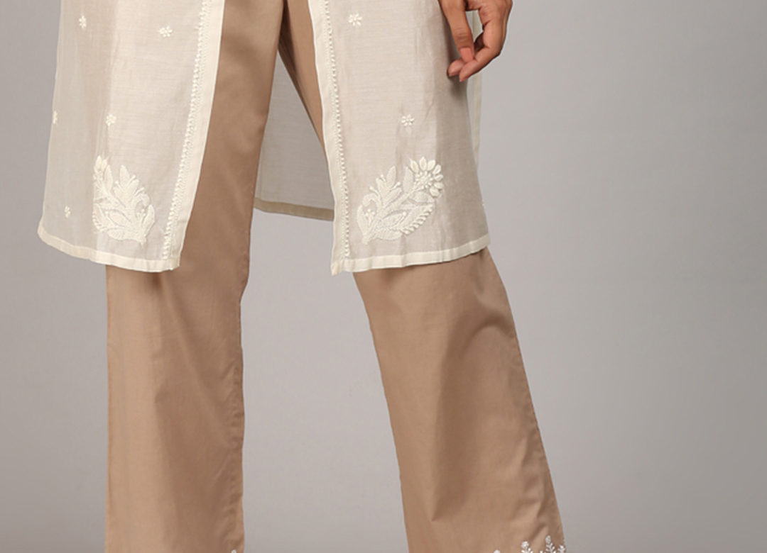 Beige cigarrete pant