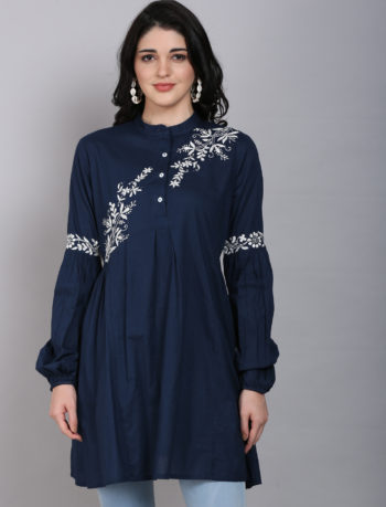 Balleno sleeves navy colored tunic 1