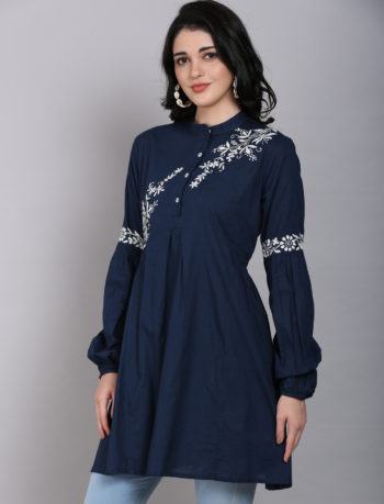 Balleno sleeves navy colored tunic 2