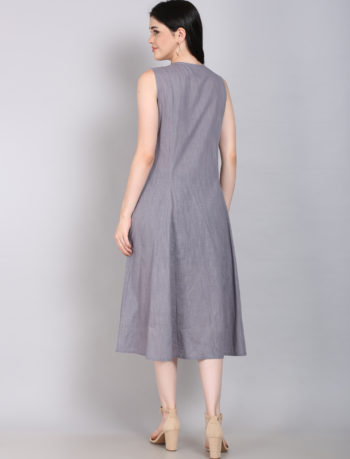 Grey chikankari dress 3